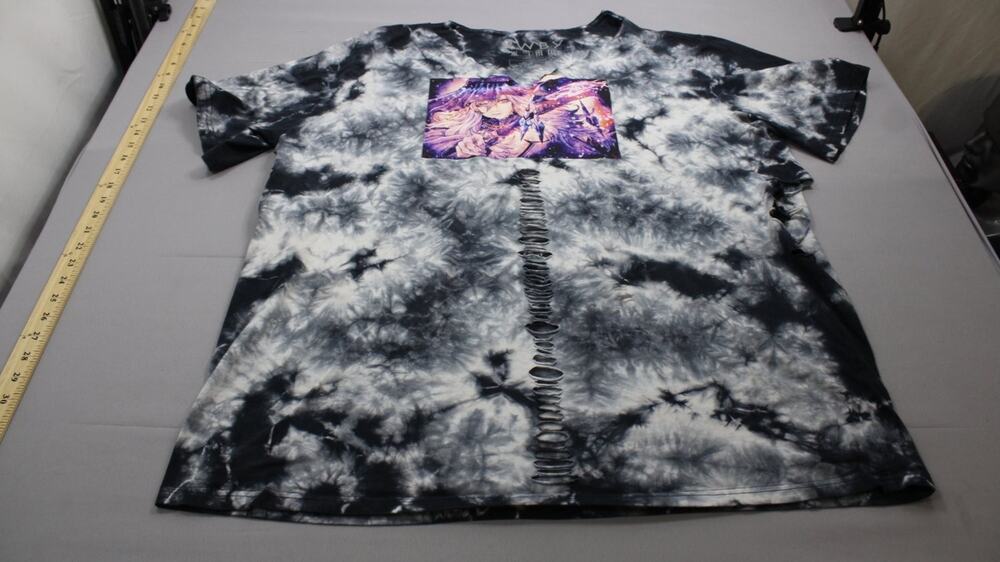 RWBY Ice Queendom Hiroyuki Asada Tie Dye Distressed Graphic T-Shirt 3XL Bleach
